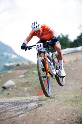 2026 UCI Mountain Bike World Championships Picture by Ed Sykes SWpix.com - 28 08 2026 - Cycling - 2026 UCI Mountain Bike World Championships - Val di Sole, Trentino, Italy - Cross Country Olympic (XCO) Training - Mathieu van der Poel (Netherlands) Copyright: x xSWpix.comx(t axPhotographyxHubxLtd)xEdxSykes SWpix.comx SWP-3030-20663