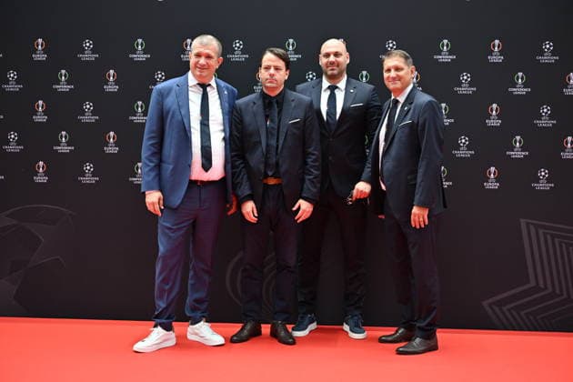 UEFA Europa League and Conference League 2026 27 League Phase Draws MONACO, MONACO - AUGUST 28: Guests arrive to attend the draw ceremony for the league phase of the 2026-2027 UEFA Europa League and Conference League football tournament at the Grimaldi Forum in the Principality of Monaco on August 28, 2026. Mustafa Yalcin Anadolu Monaco Monaco. Editorial use only. Please get in touch for any other usage.  Copyright: x2026xAnadoluxMustafaxYalcinx