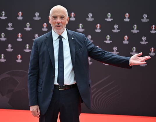UEFA Europa League and Conference League 2026 27 League Phase Draws MONACO, MONACO - AUGUST 28: Stephane Richard, President of Olympique de Marseille (OM), arrives to attend the draw ceremony for the league phase of the 2026-2027 UEFA Europa League and Conference League football tournament at the Grimaldi Forum in the Principality of Monaco on August 28, 2026. Mustafa Yalcin Anadolu Monaco Monaco. Editorial use only. Please get in touch for any other usage.  Copyright: x2026xAnadoluxMustafaxYalcinx