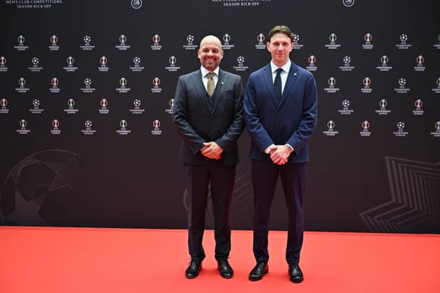UEFA Europa League and Conference League 2026 27 League Phase Draws MONACO, MONACO - AUGUST 28: Guests arrive for the UEFA Europa League and Conference League 2026 2027, final stage draw on August 28, 2026 at Grimaldi Forum in Monaco, Monaco on August 28, 2026. Mustafa Yalcin Anadolu Monaco Monaco. Editorial use only. Please get in touch for any other usage.  Copyright: x2026xAnadoluxMustafaxYalcinx