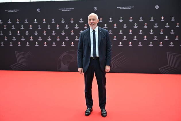 UEFA Europa League and Conference League 2026 27 League Phase Draws MONACO, MONACO - AUGUST 28: President of Marseille Stephane Richard arrives for the UEFA Europa League and Conference League 2026 2027, final stage draw on August 28, 2026 at Grimaldi Forum in Monaco, Monaco on August 28, 2026. Mustafa Yalcin Anadolu Monaco Monaco. Editorial use only. Please get in touch for any other usage.  Copyright: x2026xAnadoluxMustafaxYalcinx
