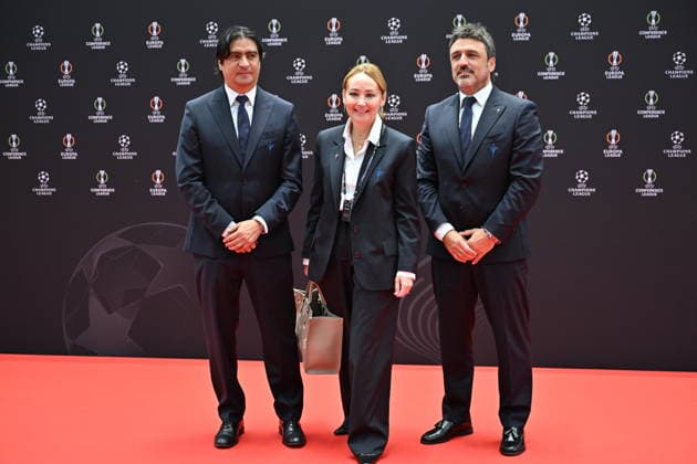UEFA Europa League and Conference League 2026 27 League Phase Draws MONACO, MONACO - AUGUST 28: Marco Garces (L), Football Director of Celta Vigo, arrives for the UEFA Europa League 2026 27 League Phase Draw at Grimaldi Forum on August 28, 2026 in Monaco, Monaco. Mustafa Yalcin Anadolu Monaco Monaco. Editorial use only. Please get in touch for any other usage.  Copyright: x2026xAnadoluxMustafaxYalcinx