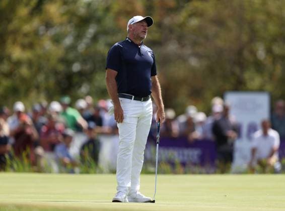 Legends Tour - Staysure English Legends Golf Tournament Day 1 KENT, ENGLAND, AUGUST 28: Lee Westwood of England looks dejected after missing a putt on hole 17 during Day 1 of the Staysure English Legends Golf tournament event on The Staysure Legends Tour at Chart Hills Golf Course, Kent on 28 August. (Photo by Daniel Weir) Kent Chart Hills Golf Course United Kingdom Copyright: xDanielxWeir SportsxPressxPhotox Sportspressphoto_SPR217879