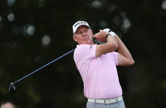 Legends Tour - Staysure English Legends Golf Tournament Day 1 KENT, ENGLAND, AUGUST 28: James Kingston of South Africa tee’s off during Day 1 of the Staysure English Legends Golf tournament event on The Staysure Legends Tour at Chart Hills Golf Course, Kent on 28 August. (Photo by Daniel Weir) Kent Chart Hills Golf Course United Kingdom Copyright: xDanielxWeir SportsxPressxPhotox Sportspressphoto_SPR217919