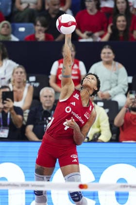 Turkiye v Poland - CEV EuroVolley 2026 ISTANBUL, TURKIYE - AUGUST 28: Turkiye s Melissa Teresa Vargas in action during the 2026 CEV Women s European Volleyball Championship final Pool A match between Turkiye and Poland at Sinan Erdem Sports Hall in Istanbul, Turkiye, on August 28, 2026. Bunyamin Celik Anadolu Istanbul Turkey. Editorial use only. Please get in touch for any other usage.  Copyright: x2026xAnadoluxBunyaminxCelikx
