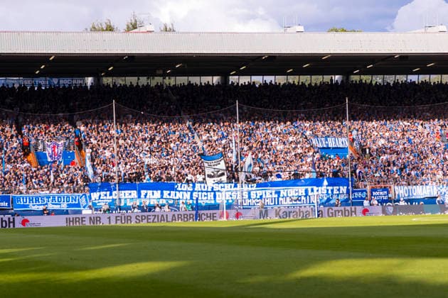 28.08.2026, Fussball, 3. Spieltag der 2. Bundesliga, VfL Bochum 1848 - VfL Osnabrück. Fans des VfL Bochum protestieren gegen die Preispolitik des eigenen Vereins. Bochum Vonovia Ruhrstadion NRW Deutschland xRHR-FOTO DEx *** August 28, 2026, Soccer, Matchday 3 of the 2. Bundesliga, VfL Bochum 1848 vs. VfL Osnabrück. VfL Bochum fans protest their club s pricing policy. Bochum, Vonovia Ruhrstadion, North Rhine-Westphalia, Germany. xRHR PHOTO DEx Copyright: DennisxEwert RHR-FOTOx RHR-FOTO DE