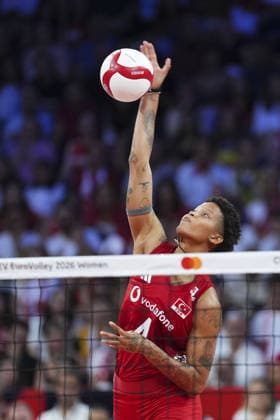 Turkiye v Poland - CEV EuroVolley 2026 ISTANBUL, TURKIYE - AUGUST 28: Melissa Teresa Vargas (4) of Turkiye in action during the CEV EuroVolley 2026 Women Group A match between Turkiye and Poland at Sinan Erdem Dome in Istanbul, Turkiye on August 28, 2026. Bunyamin Celik Anadolu Istanbul Turkey. Editorial use only. Please get in touch for any other usage.  Copyright: x2026xAnadoluxBunyaminxCelikx