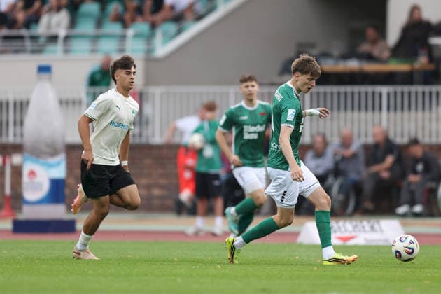 August 28, 2026, Men s Soccer, 2026–2027 Season, Bavarian Regional League, Matchday 6: 1 FC Schweinfurt 1905 vs. SpVgg Greuther Fürth II, Johannes Theinhardt 5, 1 FC Schweinfurt 1905 and David Günes 24, SpVgg Greuther Fürth II, Schweinfurt, Sachs Stadium, Bavaria, Germany