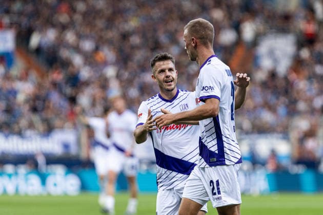 2.Fußball Bundesliga: VfL Bochum 1848 - VfL Osnabrück; 28.08.2026 VfL Osnabrück bejubelt das Tor. 2.Fußball Bundesliga: VfL Bochum 1848 - VfL Osnabrück; Ruhrstadion, Bochum; 28.08.2026 DFL regulations prohibit any use of photographs as image sequences and or quasi video. *** 2 Bundesliga VfL Bochum 1848 vs. VfL Osnabrück August 28, 2026 VfL Osnabrück celebrates the goal 2 Bundesliga VfL Bochum 1848 vs. VfL Osnabrück Ruhrstadion, Bochum August 28, 2026 DFL regulations prohibit any use of photographs as image sequences and or quasi-video Copyright: xBEAUTIFULxSPORTS Buriakovx