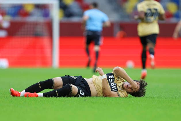 David Preu of VfB Stuttgart II lies injured on the ground during the 3. Liga match between Fortuna Düsseldorf and VfB Stuttgart II at the Merkur Spiel Arena on August 28, 2026, in Düsseldorf, Germany Photo by Oliver Kaelke DeFodi Images David Preu of VfB Stuttgart II is injured on the ground during the 3. Liga match between Fortuna Düsseldorf and VfB Stuttgart II at Merkur Spiel Arena on August 28, 2026 in Düsseldorf, Germany. Photo by Oliver Kaelke, DeFodi Images. DFB and DFL regulations prohibit any use of photographs as image sequences and or quasi-video. Photo by Oliver Kaelke, DeFodi Images
