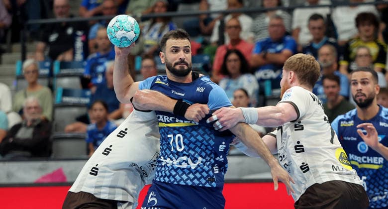 Stuttgart, Opel HBL Handball, TVB Stuttgart vs. Bergischer HC, center: Mohamed Amine Darmoul (TVB)