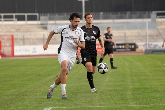 August 28, 2026, xhfmx, Regional League Southwest Soccer, SG Barockstadt Fulda Lehnerz vs. FSV Frankfurt, from left: Filip Pandza, FSV Frankfurt, Fulda