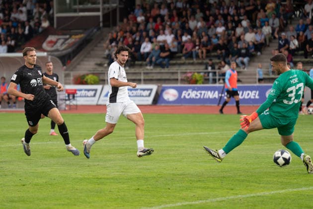 August 28, 2026, xhfmx, Regionalliga Southwest Soccer, SG Barockstadt Fulda Lehnerz vs. FSV Frankfurt, Filip Pandza (FSV Frankfurt) scores the 1-1 goal against Fulda—goal, celebration, Fulda