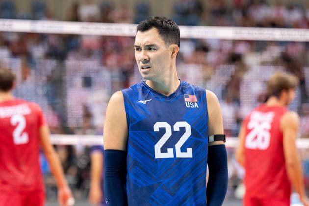United States V France - XXIII Memorial Of Hubert Jerzy Wagner 2026. Erik Shoji plays during a volleyball match between the United States and France at the Tauron Arena in Krakow, Poland, on August 28, 2026. The match is part of the XXIII Memorial of Hubert Jerzy Wagner, an International Friendly, Länderspiel, Nationalmannschaft tournament in Cracow. Krakow Poland  Copyright: xMarcinxGolbax originalFilename:golba-unitedst260828_npaob.jpg