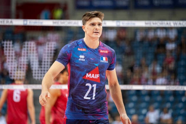 United States V France - XXIII Memorial Of Hubert Jerzy Wagner 2026. Theo Faure plays during a volleyball match between the United States and France at the Tauron Arena in Krakow, Poland, on August 28, 2026. The match is part of the XXIII Memorial of Hubert Jerzy Wagner, an International Friendly, Länderspiel, Nationalmannschaft tournament in Cracow. Krakow Poland  Copyright: xMarcinxGolbax originalFilename:golba-unitedst260828_npyEL.jpg