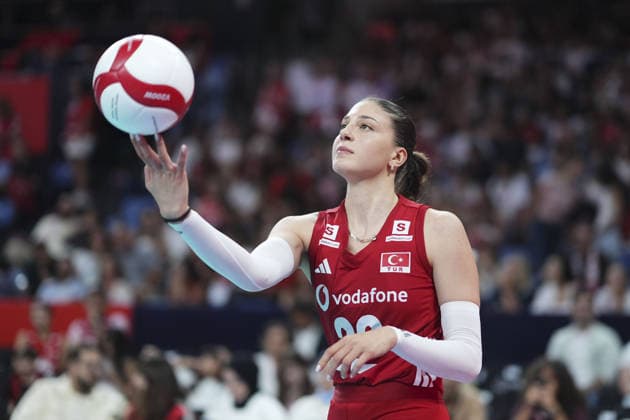 Turkiye v Poland - CEV EuroVolley 2026 ISTANBUL, TURKIYE - AUGUST 28: Ilkin Aydin of Turkiye in action during the CEV EuroVolley 2026 Women Group A match between Turkiye and Poland at Sinan Erdem Dome in Istanbul, Turkiye on August 28, 2026. Bunyamin Celik Anadolu Istanbul Turkey. Editorial use only. Please get in touch for any other usage.  Copyright: x2026xAnadoluxBunyaminxCelikx