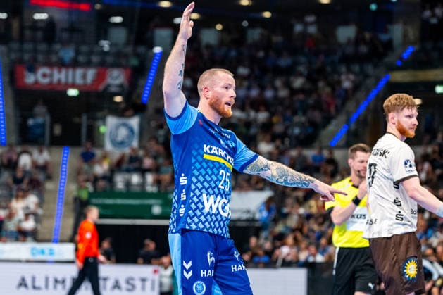 OPEL Handball Bundesliga: TVB Stuttgart vs. Bergischer HC, August 28, 2026, Stuttgart, GERMANY August 28, 2026 Patrick Zieker TVB Stuttgart, 25, during the match between TVB Stuttgart and Bergischer HC on Matchday 1 of the OPEL Handball Bundesliga at the Porsche Arena Copyright: xBEAUTIFULxSPORTS Steinx