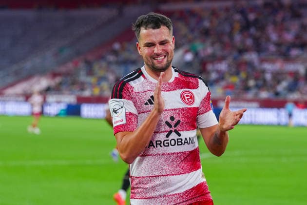 August 28, 2026, xydrx, Soccer, 3rd Division, Fortuna Düsseldorf vs. VfB Stuttgart II, 2026–2027 Season, Merkur Spiel Arena: Yassine Bouchama of Fortuna Düsseldorf is frustrated over a missed opportunity. DFB regulations prohibit any use of photographs as image sequences and or quasi-video. Copyright: HMBxMedia YannisxDreimann