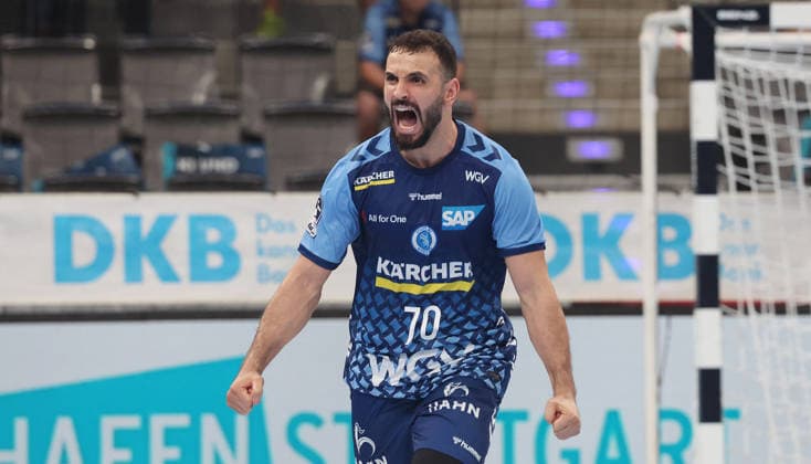 Stuttgart, Opel HBL Handball, TVB Stuttgart vs. Bergischer HC, Mohamed Amine Darmoul (TVB)