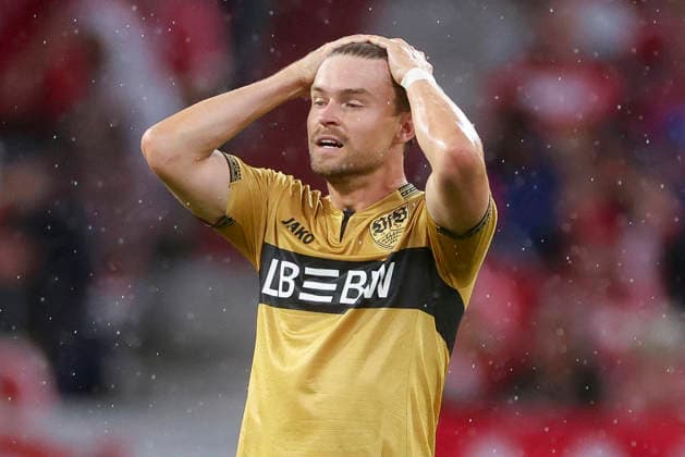 Maximilian Mittelstaedt (VfB Stuttgart) schaut enttaeuscht waehrend des Spiels der 1. Bundesliga zwischen FC Bayern Muenchen und VfB Stuttgart, Allianz Arena am 28. August 2026 in Muenchen, Deutschland. (Foto von Marco Steinbrenner DeFodi Images) +++ Maximilian Mittelstaedt (VfB Stuttgart) looks dejected during the Bundesliga match between FC Bayern Muenchen and VfB Stuttgart at Allianz Arena on August 28, 2026 in Munich, Germany. (Photo by Marco Steinbrenner DeFodi Images) DFB DFL REGULATIONS PROHIBIT ANY USE OF PHOTOGRAPHS AS IMAGE SEQUENCES AND OR QUASI-VIDEO. (Photo by Marco Steinbrenner DeFodi Images) - *** Maximilian Mittelstaedt of VfB Stuttgart looks disappointed during the Bundesliga match between FC Bayern Munich and VfB Stuttgart, Allianz Arena on August 28, 2026, in Munich, Germany. Photo by Marco Steinbrenner, DeFodi Images. Maximilian Mittelstaedt of VfB Stuttgart looks dejected during the Bundesliga match between FC Bayern Munich and VfB Stuttgart at Allianz Arena on August 28, 2026 in Munich, Germany. Photo by Marco Steinbrenner, DeFodi Images. DFB and DFL regulations prohibit any use of photographs as image sequences and or quasi-video. Photo by Marco Steinbrenner, DeFodi Images.