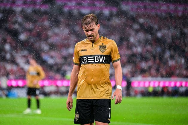 28.08.2026, Fussball, Bundesliga, FC Bayern München - VfB Stuttgart, Maximilian Mittelstädt (VfB Stuttgart) xRHR-FOTO DEx *** August 28, 2026, Soccer, Bundesliga, FC Bayern Munich vs. VfB Stuttgart, Maximilian Mittelstädt (VfB Stuttgart) xRHR PHOTO DEx Copyright: TeresaxKroeger RHR-FOTOx RHR-FOTO DE