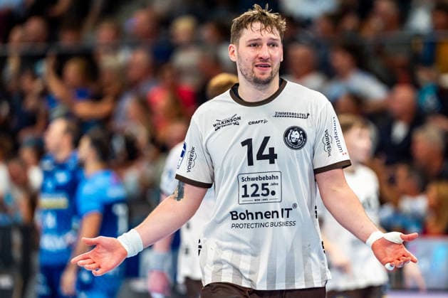 OPEL Handball Bundesliga: TVB Stuttgart vs. Bergischer HC, August 28, 2026, Stuttgart, GERMANY August 28, 2026 Gerdas Babarskas of Bergischer HC, 14, during the match between TVB Stuttgart and Bergischer HC on Matchday 1 of the OPEL Handball Bundesliga at the Porsche Arena Copyright: xBEAUTIFULxSPORTS Steinx