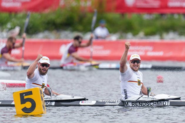 ICF Canoe Sprint and Paracanoe World Championships Max Lemke, Max Rendschmidt during ICF Canoe Sprint and Paracanoe World Championships in Poznan, Poland, on August 28, 2026 Poznan Poland  Copyright: xFotoxOlimpikx originalFilename:jastrzebowski-icfcanoe260826_np9o3.jpg