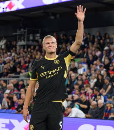 28 August 2026 - Crystal Palace v Manchester City - Premier League - Selhurst Park - London. Crystal Palace v Manchester City - Premier League - Selhurst Park - London. Manchester City s Erling Haaland celebrates his goal. Picture : Mark Pain LONDON England  Copyright: xMarkxPainx