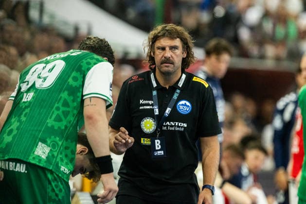 Opel HBL SG Flensburg Handewitt vs. ThSV Eisenach, August 28, 2026; Sebastian Hinze, Coach of ThSV Eisenach; Opel HBL SG Flensburg Handewitt vs. ThSV Eisenach, GGW Arena, August 28, 2026 Copyright: xBEAUTIFULxSPORTS MarioxM.xKobergx