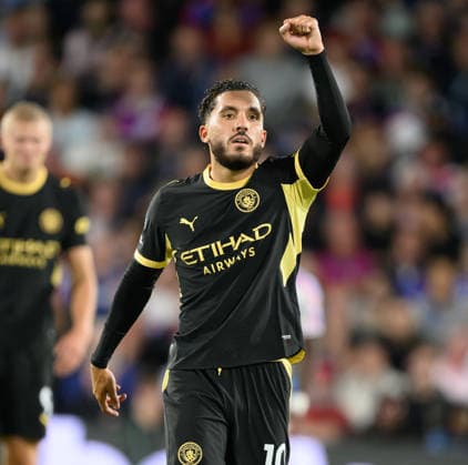 28 August 2026 - Crystal Palace v Manchester City - Premier League - Selhurst Park - London. Crystal Palace v Manchester City - Premier League - Selhurst Park - London. Manchester City s Rayan Cherki celebrates his second goal. Picture : Mark Pain LONDON England  Copyright: xMarkxPainx