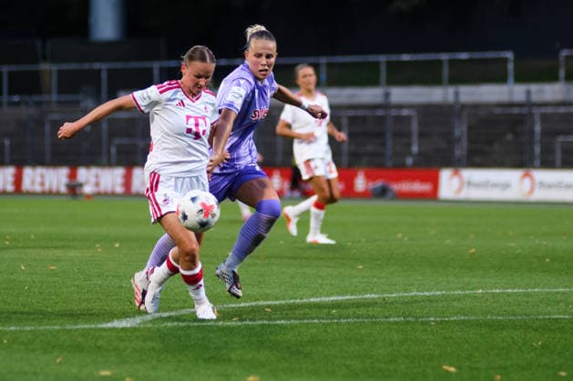COLOGNE, GERMANY - 28 AUGUST, 2026: Laura Donhauser - The football match 1. FC Koeln v TSG 1899 Hoffenheim - Google Pixel Frauen-Bundesliga at Franz-Kremer-Stadion.  Copyright: xVitaliixKliuievx