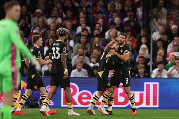 28th August 2026; Selhurst Park, Selhurst, London, England; Premier League Football, Crystal Palace versus Manchester City; Rayan Cherki of Manchester City celebrates his goal in the 54th minute for 0-2 KatiexChan