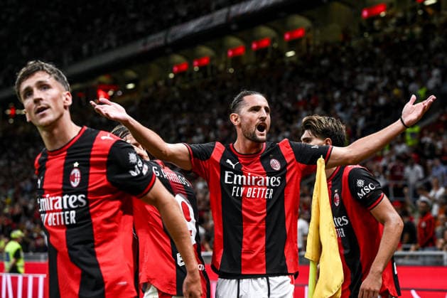 Cm Milano 28 08 2026 - campionato di calcio serie A Milan-Venezia foto Cristiano Mazzi Image nella foto: esultanza Adrien Rabiot 