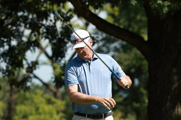 The Ally Challenge GRAND BLANC,MICHIGAN-AUGUST 28: Bob Estes of the United States plays his tee shot on the 11th hole during the first round of The Ally Challenge presented by McLaren at Warwick Hills Golf & Country Club, Grand Blanc, MI, USA Friday, August 28, 2026. Grand Blanc Michigan United States  Copyright: xJorgexLemusx originalFilename:lemus-theallyc260828_npjQw.jpg