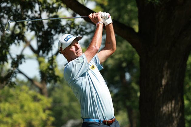 The Ally Challenge GRAND BLANC,MICHIGAN-AUGUST 28: Chris DiMarco of the United States plays his tee shot on the 11th hole during the first round of The Ally Challenge presented by McLaren at Warwick Hills Golf & Country Club, Grand Blanc, MI, USA Friday, August 28, 2026. Grand Blanc Michigan United States  Copyright: xJorgexLemusx originalFilename:lemus-theallyc260828_npMBl.jpg