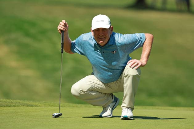 The Ally Challenge GRAND BLANC,MICHIGAN-AUGUST 28: Steve Allan of the Australia lines up his putt on the 10th green during the first round of The Ally Challenge presented by McLaren at Warwick Hills Golf & Country Club, Grand Blanc, MI, USA Friday, August 28, 2026. Grand Blanc Michigan United States  Copyright: xJorgexLemusx originalFilename:lemus-theallyc260828_nph4H.jpg