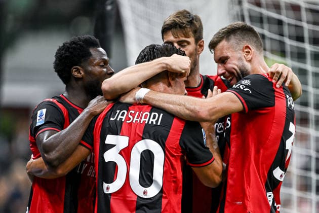 Cm Milano 28 08 2026 - campionato di calcio serie A Milan-Venezia foto Cristiano Mazzi Image nella foto: esultanza gol Ardon Jashari 