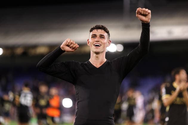 Crystal Palace gegen Manchester City, 28. August 2026, London, Premier League, Fußball: Crystal Palace gegen Manchester City – Phil Foden von Manchester City feiert den Sieg. Foto: Jacques Feeney, Offside, London, Großbritannien  Copyright: xJacquesxFeeneyx xOffsidexOffside