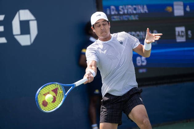 US Open qualifying final round NEW YORK, USA - AUGUST 28: Mackenzie McDonald returns ball during a men s qualifying singles match final round of the 2026 US Open Championship at USTA Billie Jean King National Tennis Center on August 28, 2026 in Flushing, NY. Mackenzie McDonald lost in three sets. Lev Radin Anadolu New York United States. Editorial use only. Please get in touch for any other usage.  Copyright: x2026xAnadoluxLevxRadinx