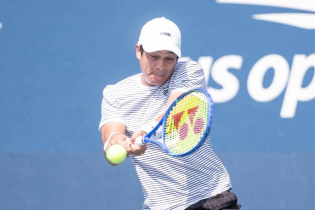 US Open qualifying final round NEW YORK, USA - AUGUST 28: Mackenzie McDonald returns ball during a men s qualifying singles match final round of the 2026 US Open Championship at USTA Billie Jean King National Tennis Center on August 28, 2026 in Flushing, NY. Mackenzie McDonald lost in three sets. Lev Radin Anadolu New York United States. Editorial use only. Please get in touch for any other usage.  Copyright: x2026xAnadoluxLevxRadinx