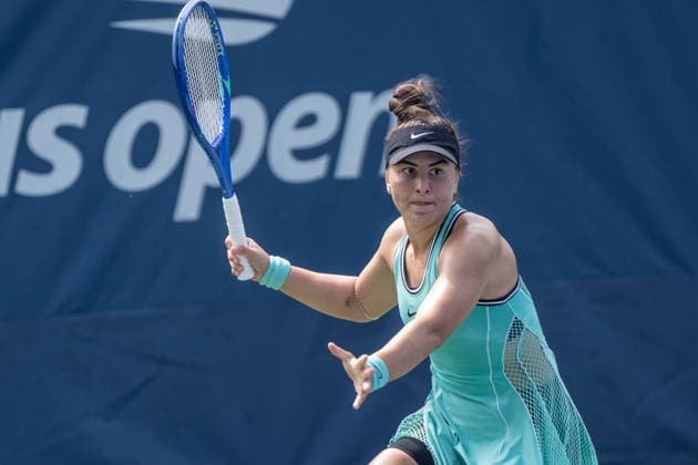 US Open qualifying final round NEW YORK, USA - AUGUST 28: Bianca Andreescu returns ball during a women s qualifying singles match final round of the 2026 US Open Championship at USTA Billie Jean King National Tennis Center on August 28, 2026 in Flushing, NY. Bianca Andreescu lost in three sets, she needed twice medical attention during 3rd set and was visibly physically exhausted. Lev Radin Anadolu New York United States. Editorial use only. Please get in touch for any other usage.  Copyright: x2026xAnadoluxLevxRadinx