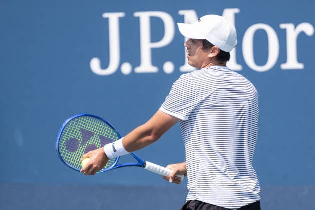 US Open qualifying final round NEW YORK, USA - AUGUST 28: Mackenzie McDonald serves during a men s qualifying singles match final round of the 2026 US Open Championship at USTA Billie Jean King National Tennis Center on August 28, 2026 in Flushing, NY. Mackenzie McDonald lost in three sets. Lev Radin Anadolu New York United States. Editorial use only. Please get in touch for any other usage.  Copyright: x2026xAnadoluxLevxRadinx
