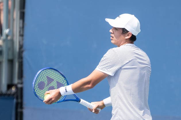 US Open qualifying final round NEW YORK, USA - AUGUST 28: Mackenzie McDonald serves during a men s qualifying singles match final round of the 2026 US Open Championship at USTA Billie Jean King National Tennis Center on August 28, 2026 in Flushing, NY. Mackenzie McDonald lost in three sets. Lev Radin Anadolu New York United States. Editorial use only. Please get in touch for any other usage.  Copyright: x2026xAnadoluxLevxRadinx