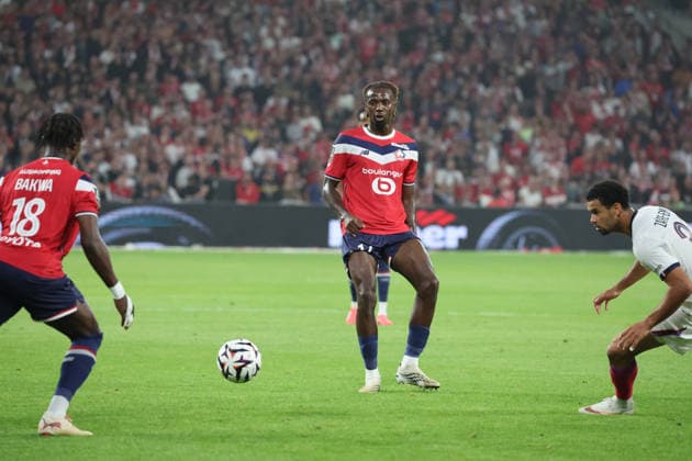 FOOTBALL : LOSC Lille vs PSG Paris Saint-Germain - Ligue 1 J2 - 28 08 2026 Ngal Ayel MUKAU (LOSC Lille) lors du match LOSC Lille vs PSG Paris Saint-Germain , Ligue 1 J2, Decathlon Arena stade Pierre Mauroy, le 28 aoÃ»t 2026 - photo Laurent Sanson PsnewZ  Copyright: xLaurentxSANSONx xPsnewZx