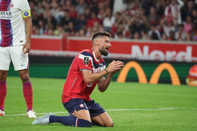 FOOTBALL : LOSC Lille vs PSG Paris Saint-Germain - Ligue 1 J2 - 28 08 2026 Olivier GIROUD (LOSC Lille) lors du match LOSC Lille vs PSG Paris Saint-Germain , Ligue 1 J2, Decathlon Arena stade Pierre Mauroy, le 28 aoÃ»t 2026 - photo Laurent Sanson PsnewZ  Copyright: xLaurentxSANSONx xPsnewZx
