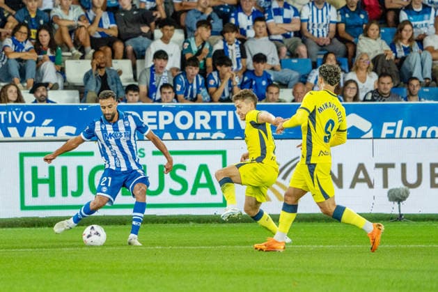 ESP LaLiga EA Sports: Deportivo Alavés vs. Villarreal CF — Abde Rebbach of Alavés during the LaLiga EA Sports match between Deportivo Alavés and Villarreal CF, played at Mendizorroza Stadium in Vitoria-Gasteiz on August 28, 2026, in Spain. VITORIA, Spain. Soccer Copyright: xMiguelxGarciax xAgenciaxLOFx