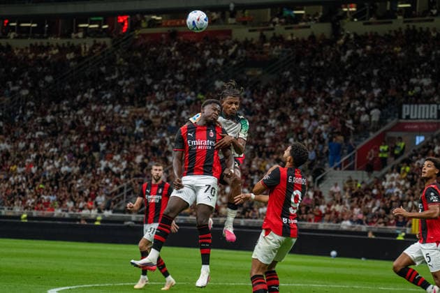 AC Milan V Venezia FC - Serie A 2026 27 Ruben Loftus-Cheek and Ridgeciano Haps during the Serie A match between AC Milan and Venezia FC at Stadio Giuseppe Meazza in Milan, Italy, on August 28, 2026. Milan Italy  Copyright: xFedericoxManonix originalFilename:manoni-acmilanv260828_npqV6.jpg