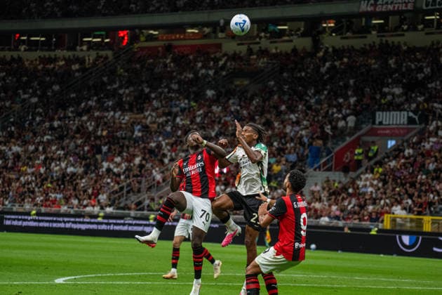 AC Milan V Venezia FC - Serie A 2026 27 Ruben Loftus-Cheek and Ridgeciano Haps during the Serie A match between AC Milan and Venezia FC at Stadio Giuseppe Meazza in Milan, Italy, on August 28, 2026. Milan Italy  Copyright: xFedericoxManonix originalFilename:manoni-acmilanv260828_np5aC.jpg