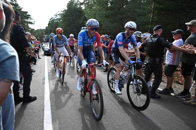 28-08-2026 Vuelta A Espana; Tappa 07 Vall D alba - Valdelinares; 2026, Groupama - Fdj United; 2026, Alpecin - Premier Tech; Tronchon, Bastien; Houle, Hugo; Valdelinares; 