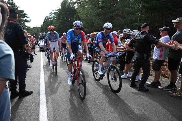 28-08-2026 Vuelta A Espana; Tappa 07 Vall D alba - Valdelinares; 2026, Groupama - Fdj United; 2026, Alpecin - Premier Tech; Tronchon, Bastien; Houle, Hugo; Valdelinares; 